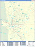 Colorado Springs Wall Map Zip Code
